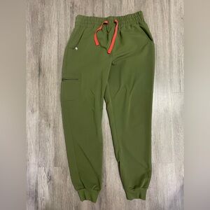 Figs High Waisted, Dark Olive Joggers - Women’s Medium